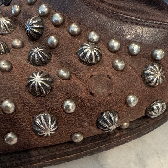 Old Gringo SZ 8.5 Studded Brown Leather Cowboy Boots - Picture 5 of 11